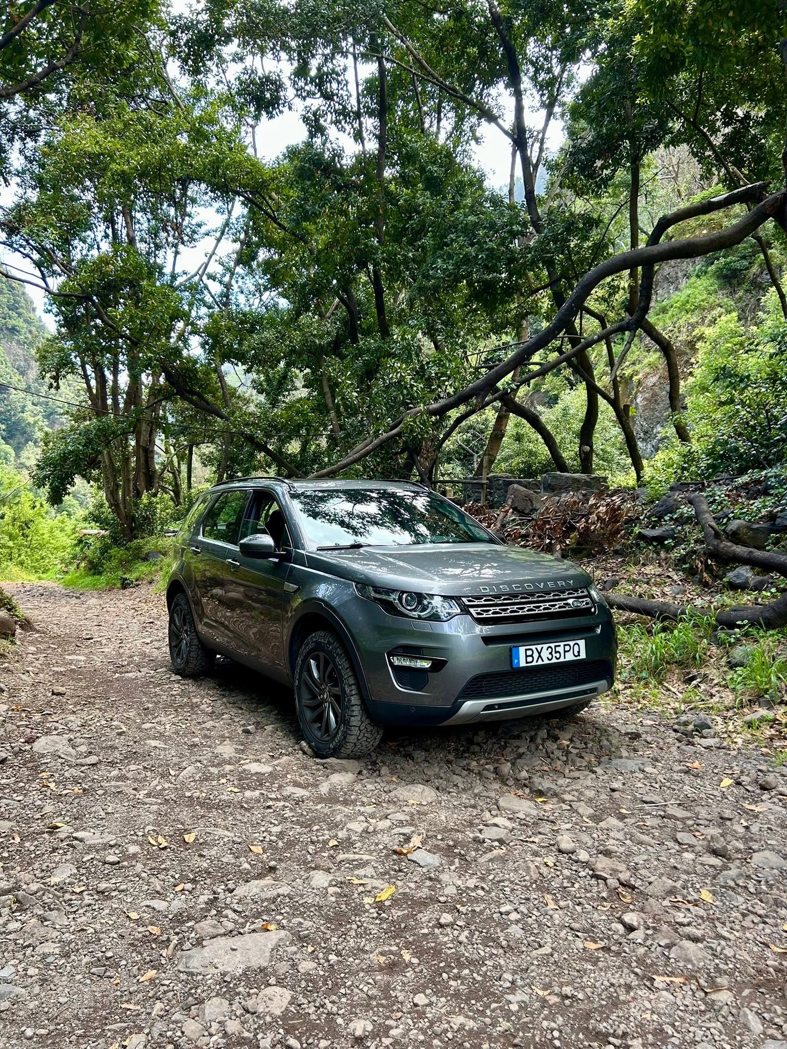 A Lost Rabbit 4x4 in the snow near Pico do Areeiro